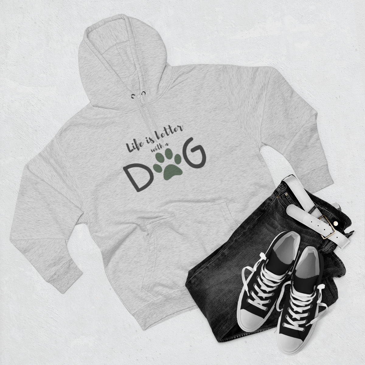 Life is better with a DOG Valley Canine Training Unisex Premium Pullover Hoodie - Image 3
