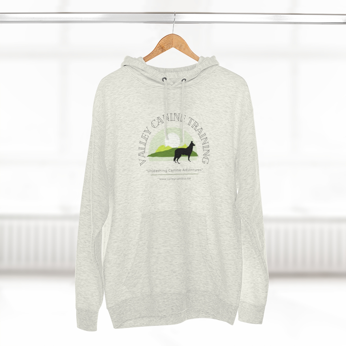 Valley Canine Training Hoodie Mountain Adventures Unisex Premium Pullover Hoodie - Image 14