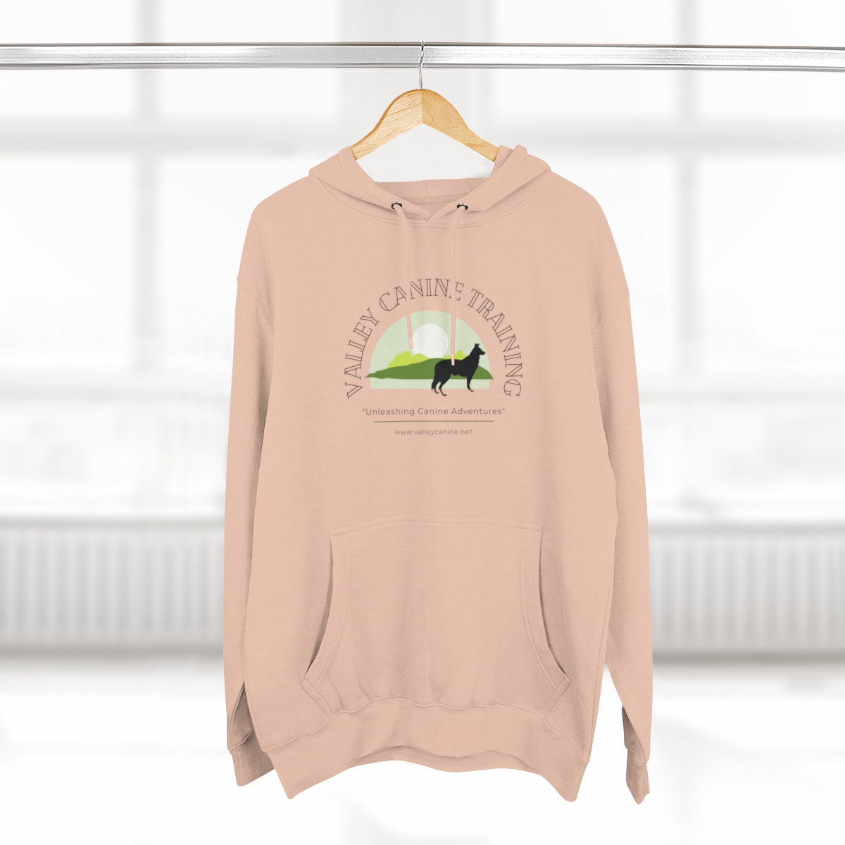 Valley Canine Training Hoodie Mountain Adventures Unisex Premium Pullover Hoodie - Image 11